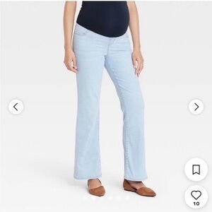 Isabel Maternity by Ingrid & Isabel Light Blue Flare Maternity Jeans